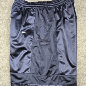 Nike Vintage Y2K Basketball Navy Blue Silver Gray Tag Shorts Mens Size Large #25
